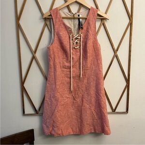 Kensie Coral Lace-Up Dress